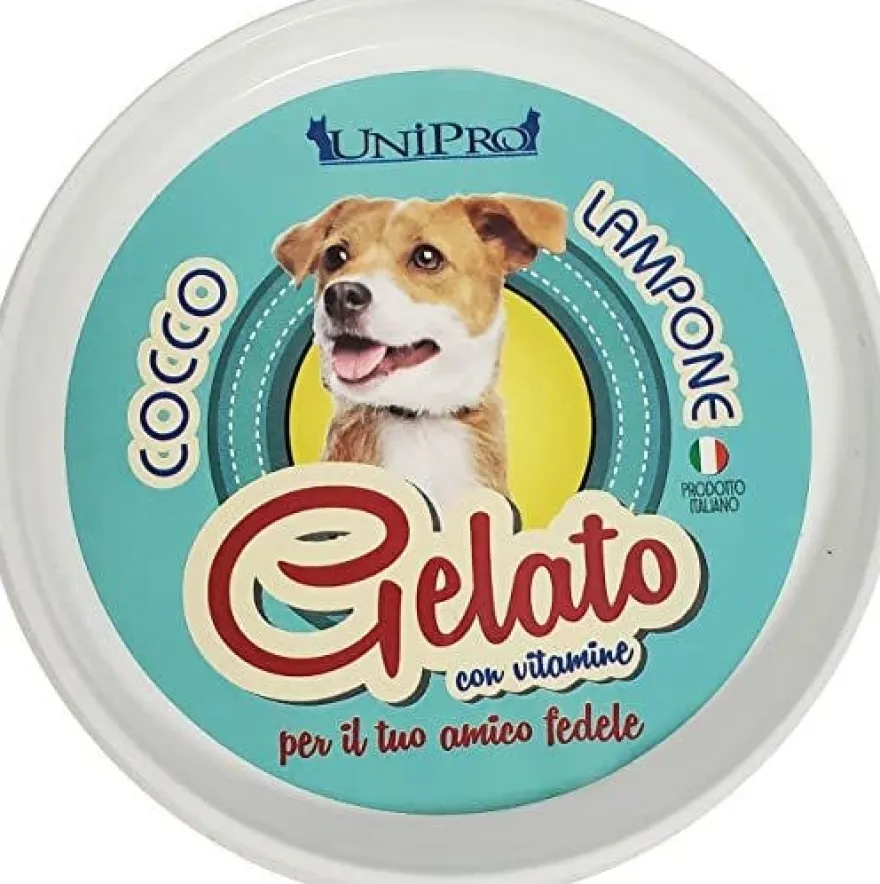 Unipro Preparato Per Gelato Cocco/Lampone Alimento Complementare Per Cani 60g