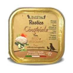 Unipro Rustico Cibo Umido Cinghiale Riso E Verdure Per Cani Vaschetta 100g