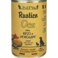 Unipro Rustico Cibo Umido Oca Riso E Verdure Per Cani Barattolo 400g