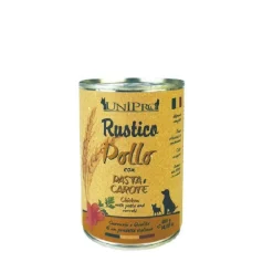 Unipro Rustico Pollo Con Pasta E Carote Cibo Umido Per Cani 400g