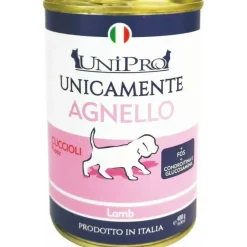 Unipro Unicamente Agnello Cibo Umido Cani Cuccioli Barattolo 400g