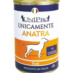 Unipro Unicamente Anatra Cibo Umido Cani Adulti Barattolo 400g