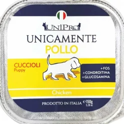 Unipro Unicamente Pollo Cibo Umido Cani Cuccioli Vaschetta 150g