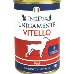 Unipro Unicamente Vitello Cibo Umido Cani Adulti Barattolo 400g