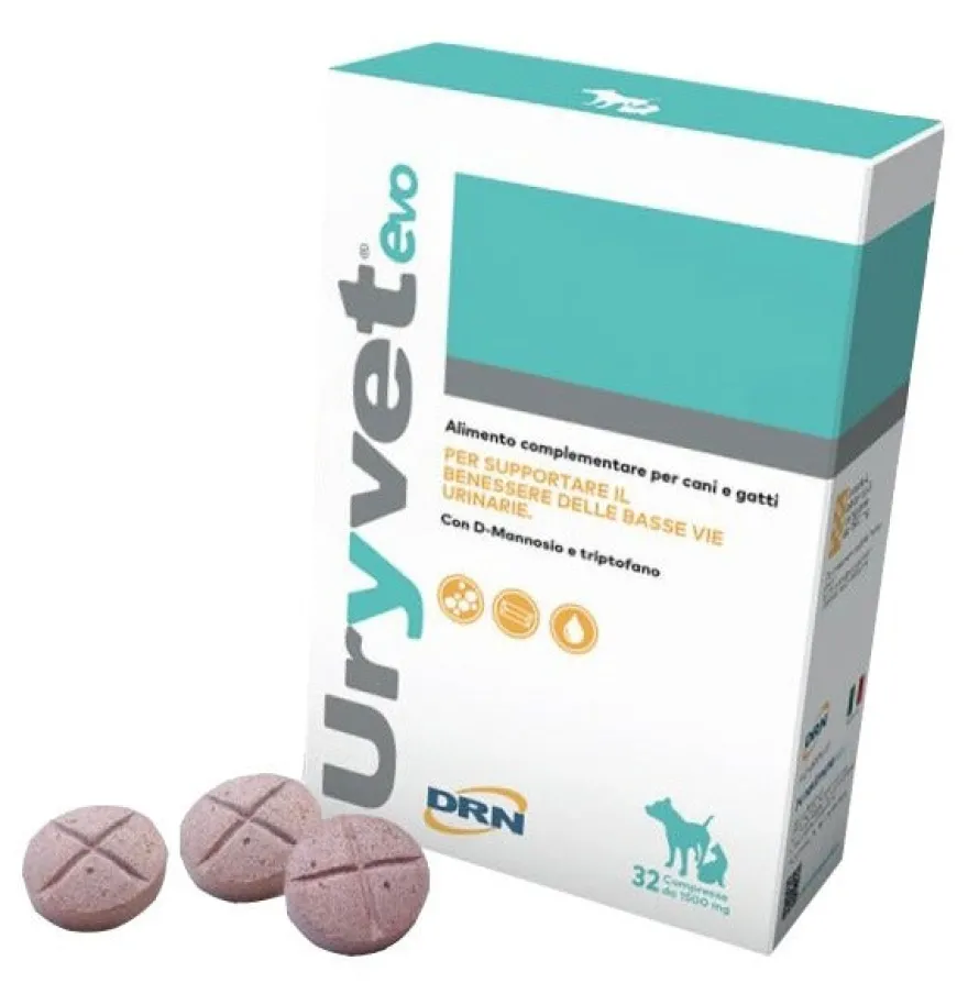 Uryvet Evo 1500mg Mangime Complementare Per Cani e Gatti 32 Compresse