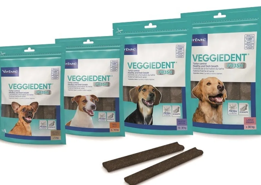 Veggiedent Fresh Salute Cavo Orale Cane Taglia Grande > 30kg 15 Stick