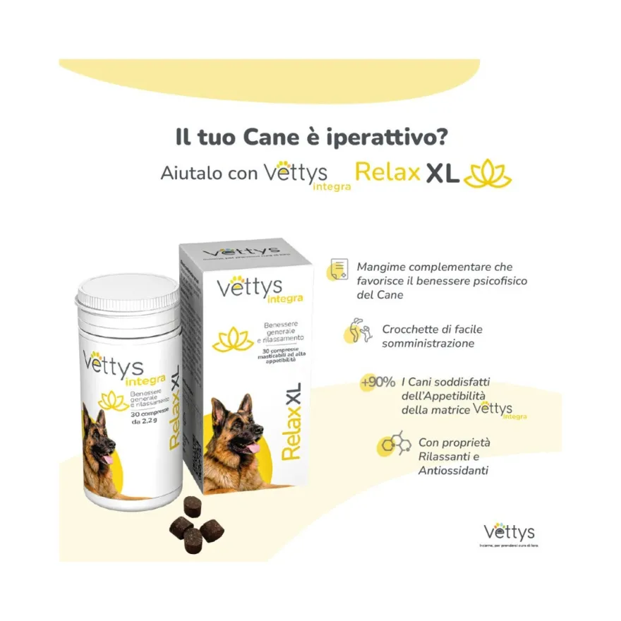 Vettys Integra Relax Per Cani Taglia XL 30 Compresse