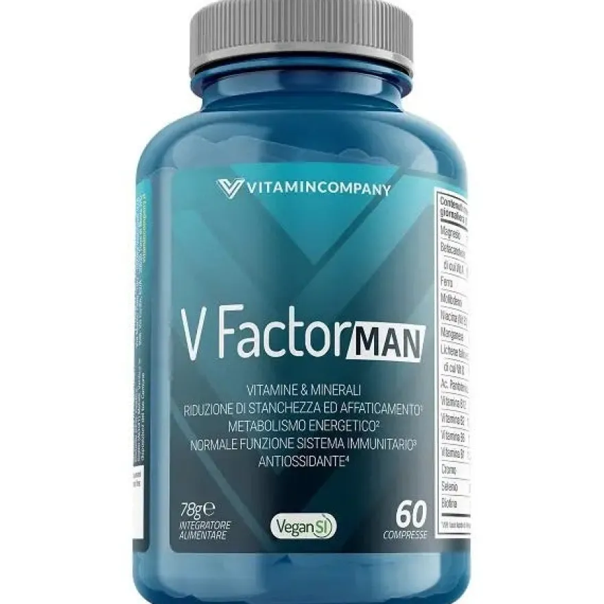 V-Factor Man (60 cpr) - Vitamine e minerali uomo