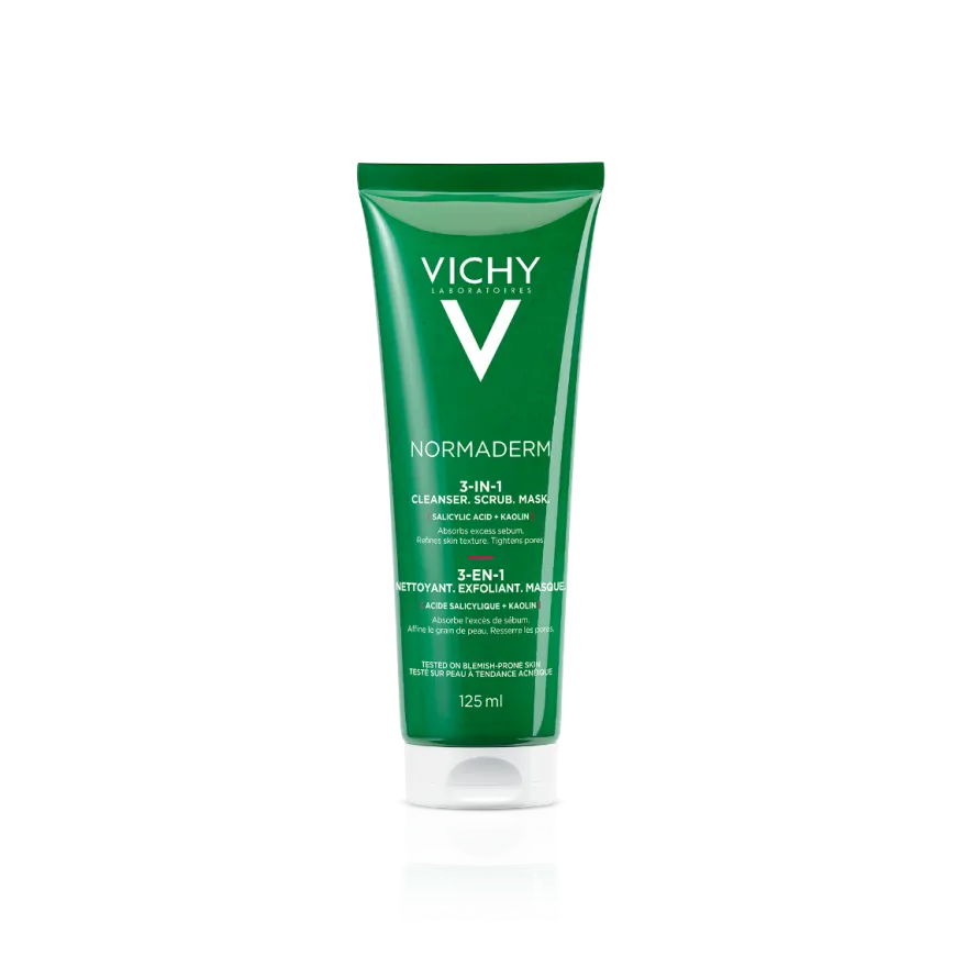 Vichy Normaderm 3 in 1 Esfoliante + Crema Detergente + Maschera 125 ml